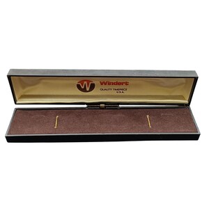 Windert Vintage Timepiece Presentation Box with Wood Grain Plastic & Velvet Interior