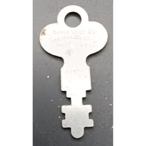 Vintage Eagle Lock 8367N Flat Skeleton Key for Luggage Suitcase