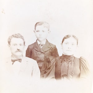 Antike viktorianische Familie Kabinett Karte Foto Ende circa 1800