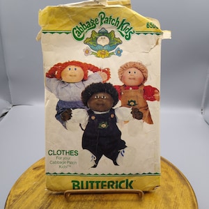 Vintage Craft Sewing PATTERN Butterick 6508 Cabbage Patch Kids Doll Clothes 1984 One Size 16in