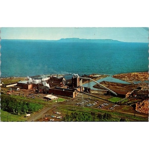 Cartolina d'epoca della Abitibi Pulp & Paper Co. Sleeping Giant, Ontario, Canada