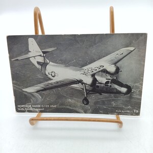 Carte postale vintage Northrop Raider USAF C-125 Flying Classroom avec carte Mutoscope d'arcade d'aviation d'impression d'avions de transport de sauvetage dans l'Arctique
