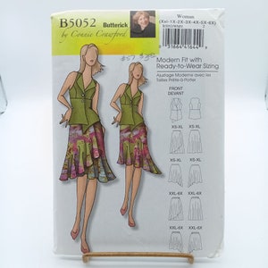 UNCUT Sewing PATTERN Butterick B5052, Womans Easy Connie Crawford 2007 Vest and Skirt, Plus Size Xxl 1x 2x 3x 4x 5x 6x