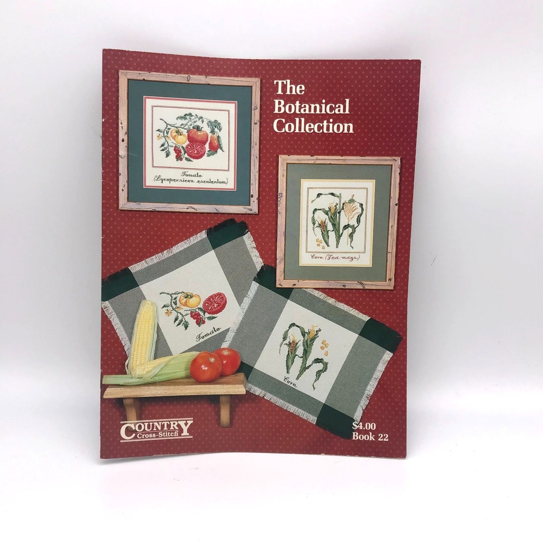 Vintage Cross Stitch Patterns, Botanical Collection Book 22, 1984 Joyce C Bailey, Country Cross