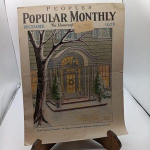 Vintage 1926 Peoples Popular Monthly December Magazine