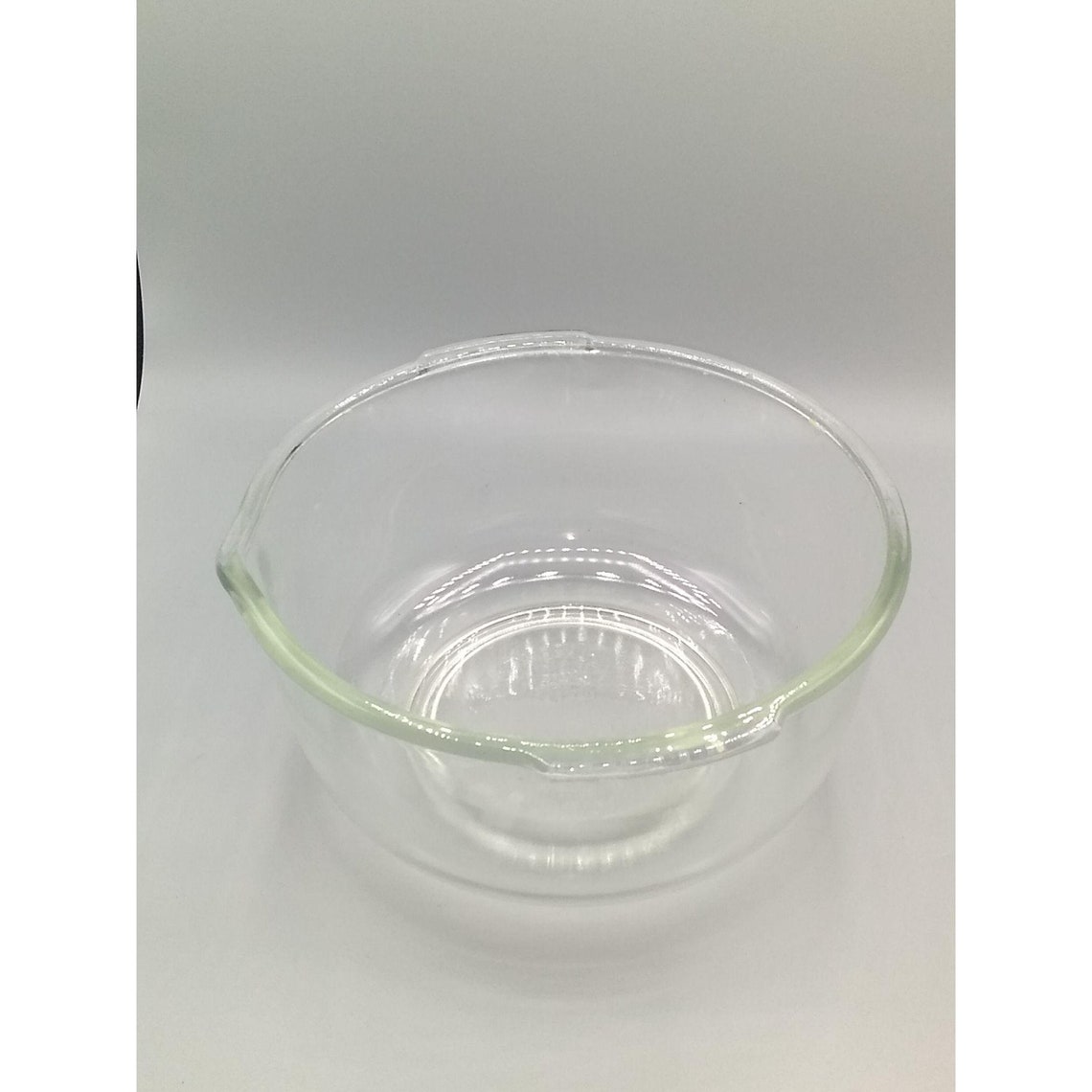 Vintage Clear Glass Mixing Bowl with Pour Spout Glasbake Made Etsy