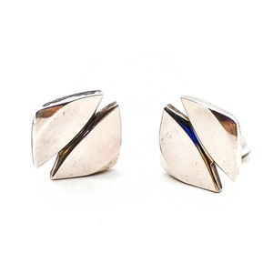 Vintage Denmark ReeSlev Cufflinks Mid-Century Modern Sterling Silver