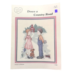 Vintage Cross Stitch Patterns, Down a Country Road by Melinda, 1983 Cross My Heart CSB-1
