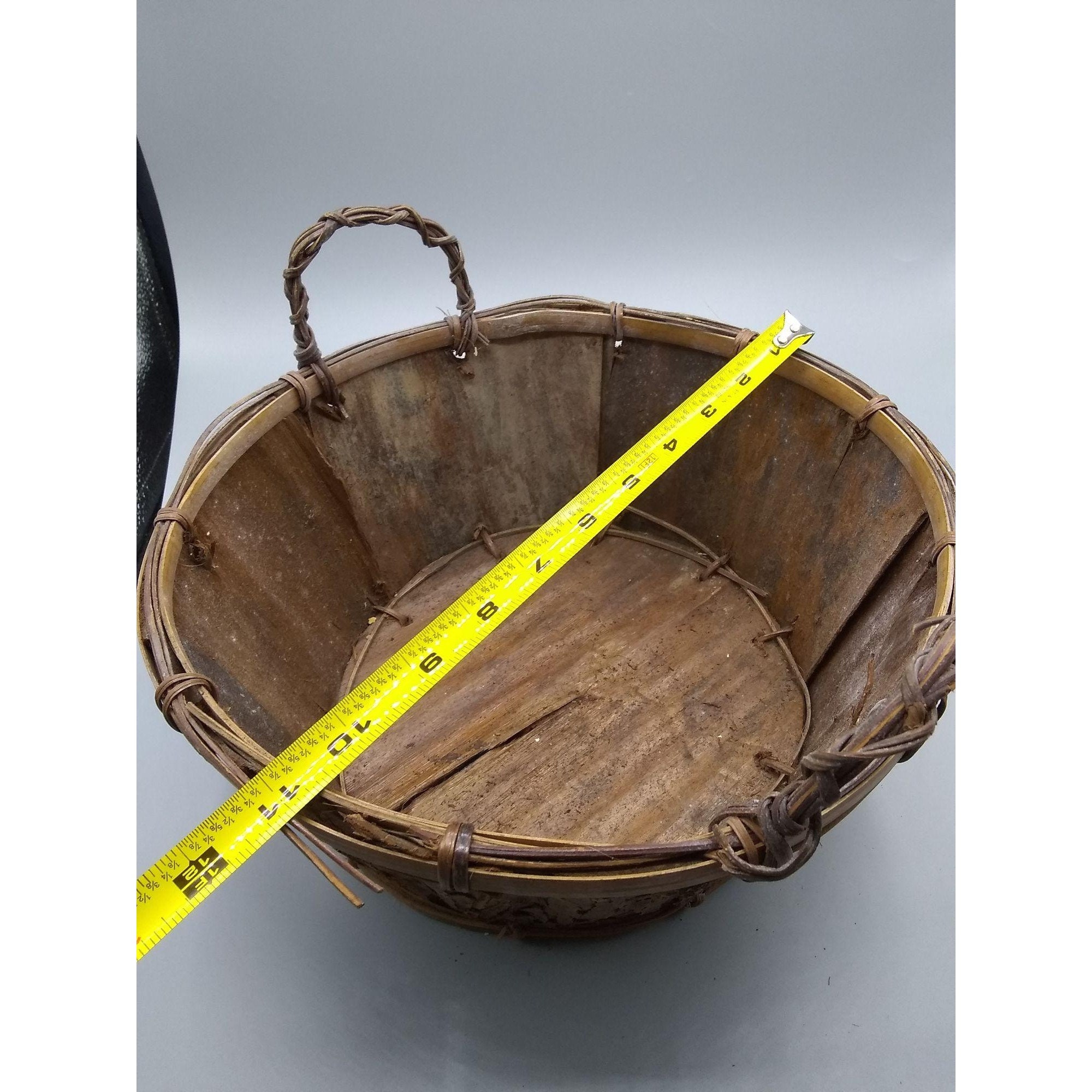 Vintage Live Edge Wooden Basket Tree Bark Basket with Etsy