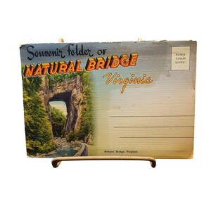 Cartella souvenir d'epoca del ponte naturale Virginia