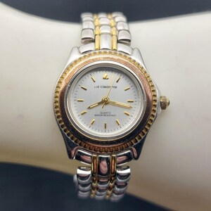Vintage Liz Claiborne WA5803 Quartz Ladies Watch – Two-Tone Gold/Silver Bracelet, New Battery