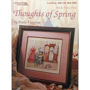 春の想い　ポーラ・ヴォーン作　クロスステッチ図案　レジャーアーツ社　リーフレット2519　ブック55