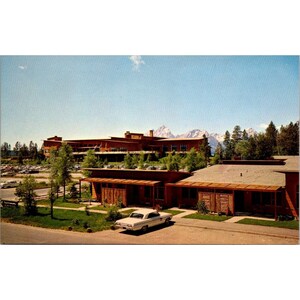 Carte postale vintage Chrome Grand Teton, Cottages at Jackson Lake Lodge, National Park Wyoming, Union Pacific Unposted Divided Back