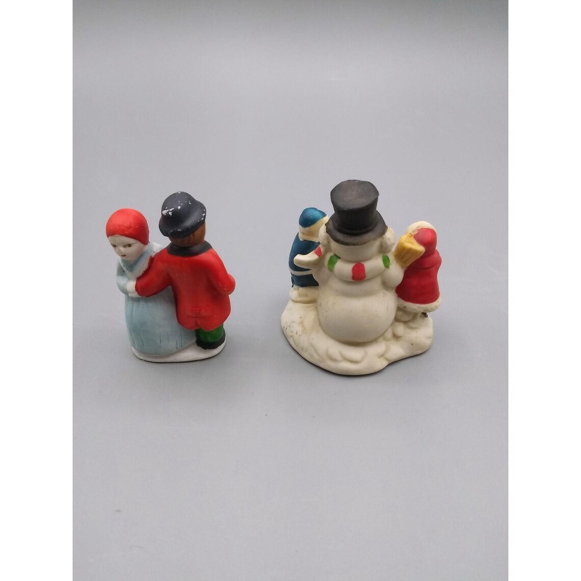 Vintage Miniature Village Figurines Porcelain Christmas Etsy