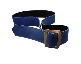 Vintage Ferrini Leather Belt With Ornate Metal Buckle Sz 38 