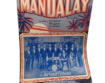Vintage 1920s Mandalay Sheet Music By Abe Lyman Orchestra Jerome H. Remick & Co. Rare Collectible Music Memorabilia
