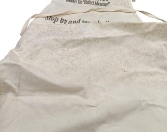 ヴィンテージエプロン、1950年代のエプロン、作業用エプロン、広告用