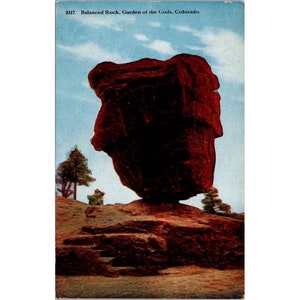 Carte postale vintage HHT Co, Balanced Rock Garden of the Gods Colorado