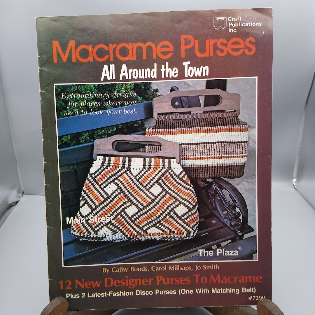 Livre Vintage De Macramé 'Wallworks' - 12 Tentures Murales & 4 Tables Suspendues - Craft Publications - Occasion
