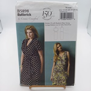 Butterick B5898 Women&#39;s Dress Pattern By Connie Crawford Size Xxl-6x Modern Fit 2013