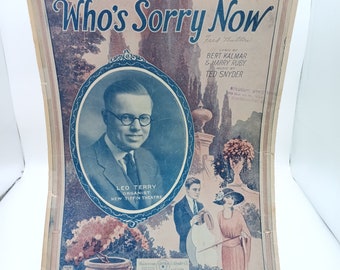 Whos Sorry Now Sheet Music 1923