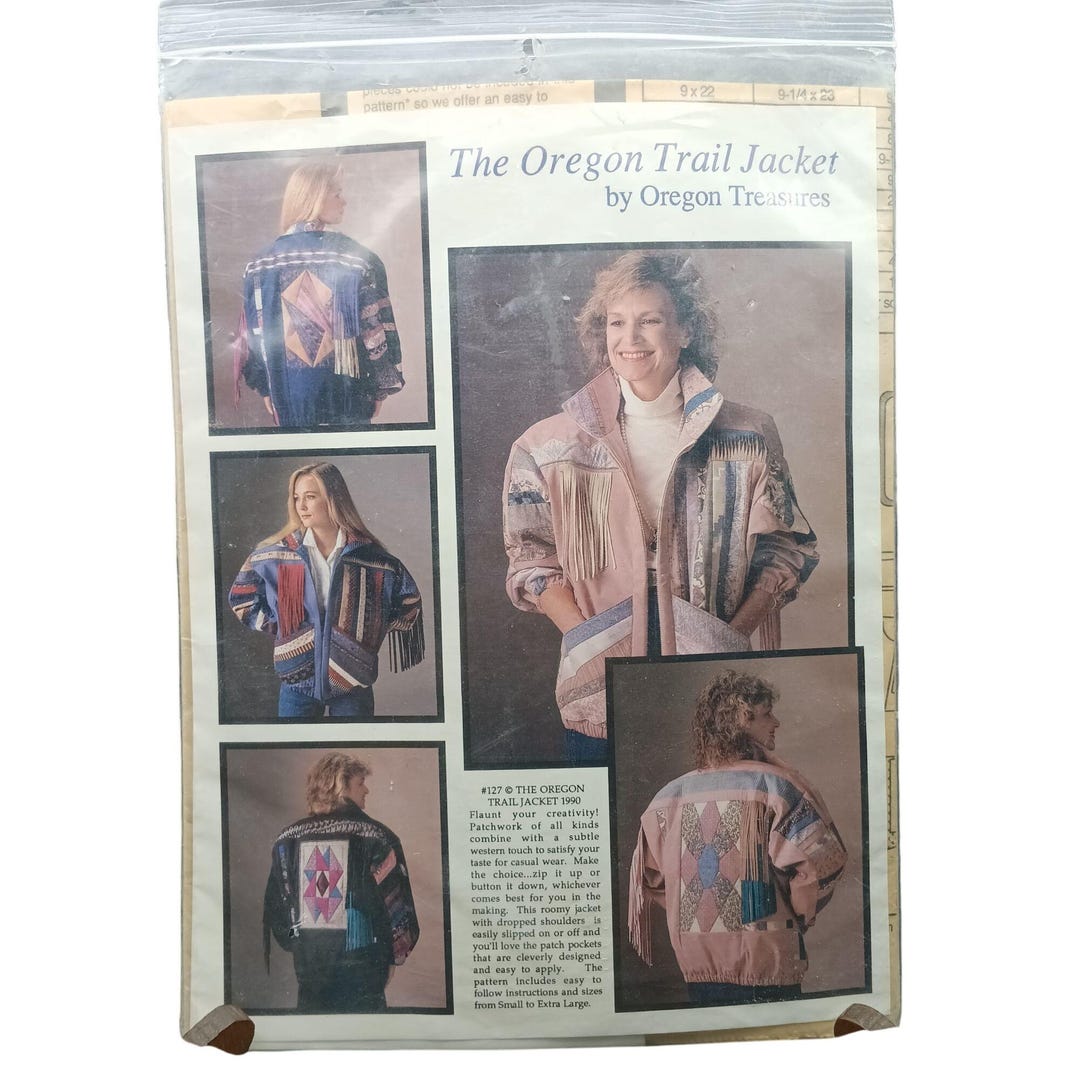 Oregon Pattern The Oregon Trail Jacket Sewing Pattern by Oregon Treasures Vintage 1991 ...