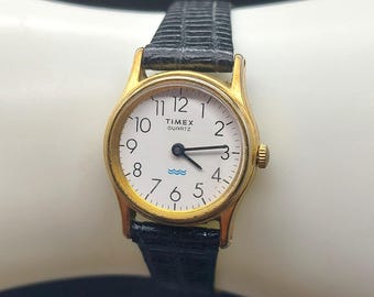 Timex Women\'s Watch Vintage Quartz Gold Leather Band 33mm Vintage Analog Timex Quartz Watch | Elegant Gold-tone Watch  main image 2