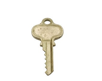 Vintage Brass Key With Stamped Number R56768 Rustic Charm Collectible Or Craft Supply