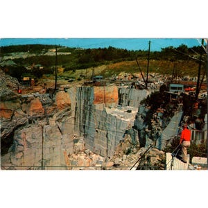 Cartolina d'epoca del 1961 della cava di granito Rock of Ages, Barre, Vermont