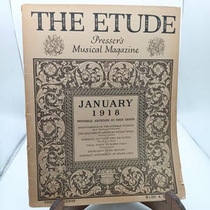 The Etude January 1918 Musical Magazine Pressers Edition