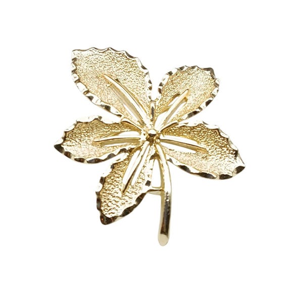 Vintage Sarah Coventry Gold-Tone Ivy Leaf Brooch Pin Nature-Inspired Jewelry