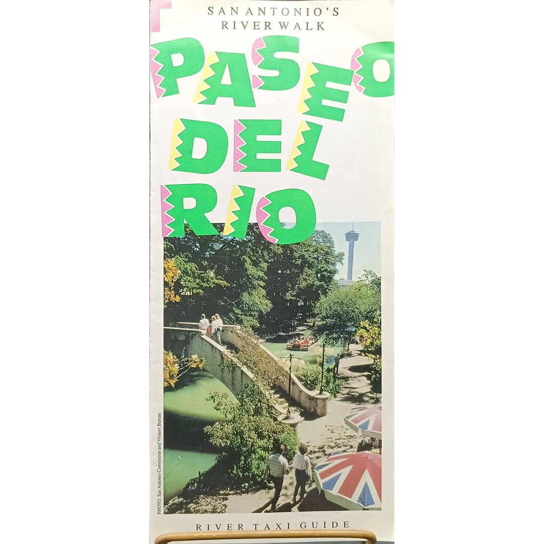 Vintage San Antonio Riverwalk Paseo Del Rio River Taxi Guide - Etsy México, image size:1080x1080
