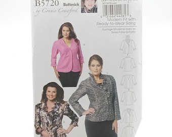 UNCUT Butterick B5720 Womens Jacket Sewing Pattern by Connie Crawford Size M  Plus Size 1X-6X 2011