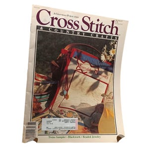 vintage mai/juin 1991 Cross Stitch & Country Crafts Magazine