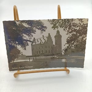 Antica cartolina RPPC di Dalfsen Kasteel Rechteren di Fotoatelier Jaap Chardon con vista panoramica di foto reali