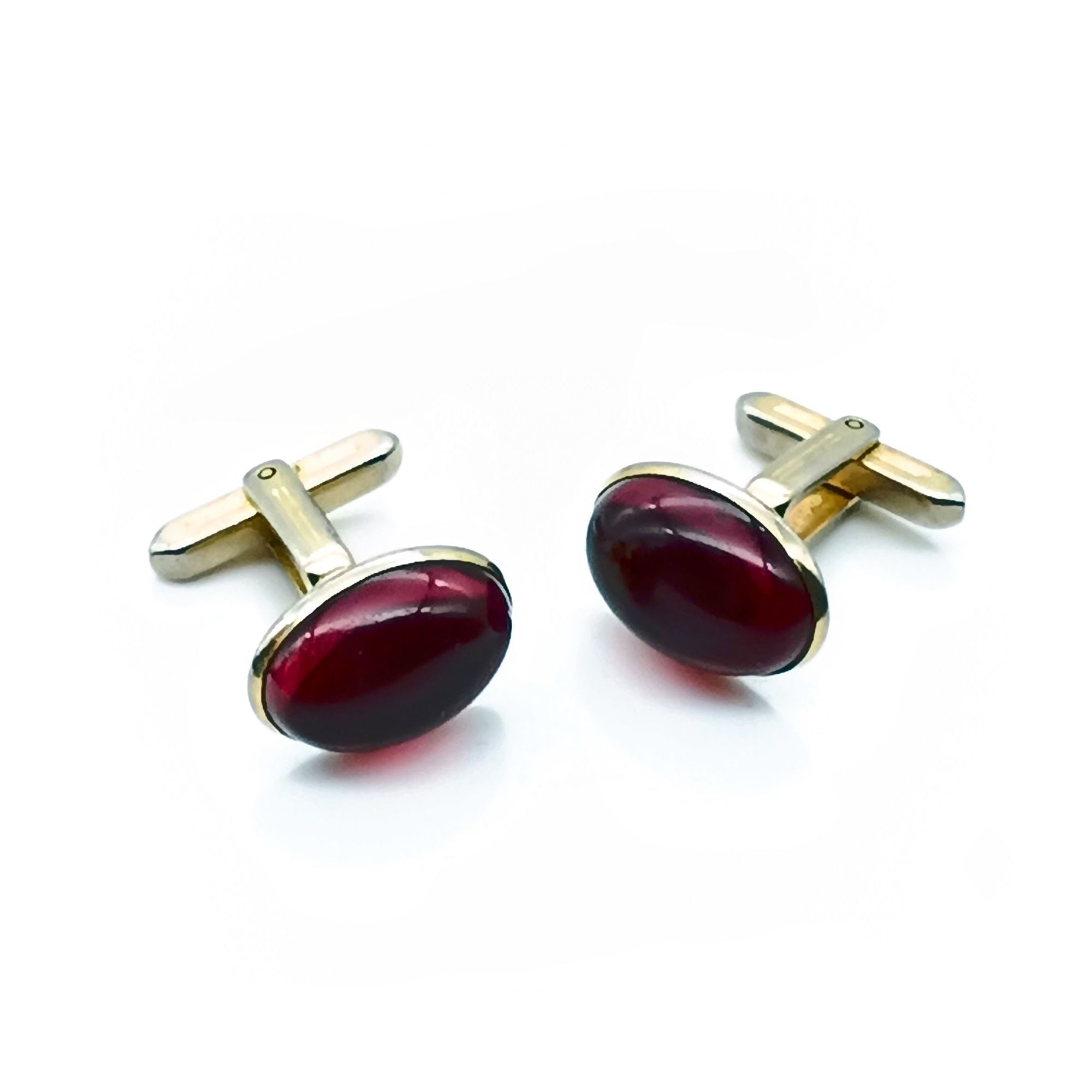 Boutons De Manchette Et Pince à Cravate Vintage Danté - Maille Lucite - Occasion