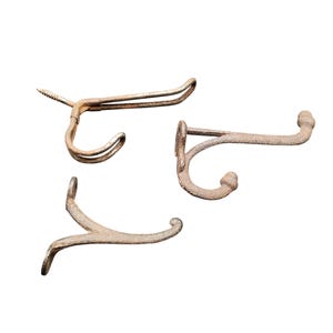 Vintage Iron Wall Hooks For Rustic Decor Or Storage