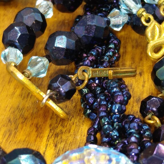 Mid Century Jonne Beaded Double Strand Necklace, … - image 4