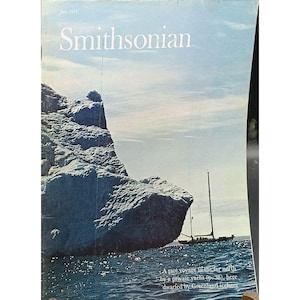 Smithsonian Magazine July 1975 Issue Featuring Greenland Iceberg & Pocher dItalia Model Cars Vintage Collectible