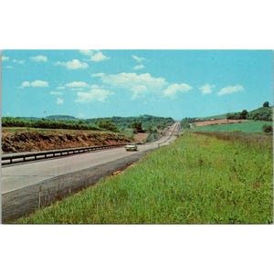 Cartolina d'epoca della Pennsylvania Turnpike, Rolling Hills, Contea di Somerset