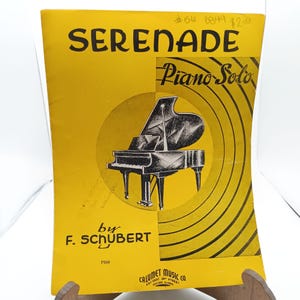 Serenade Klavier Solo Notenblatt Von F. Schubert Calumet Music Co. Vintage Sammlerstück 1950er Jahre