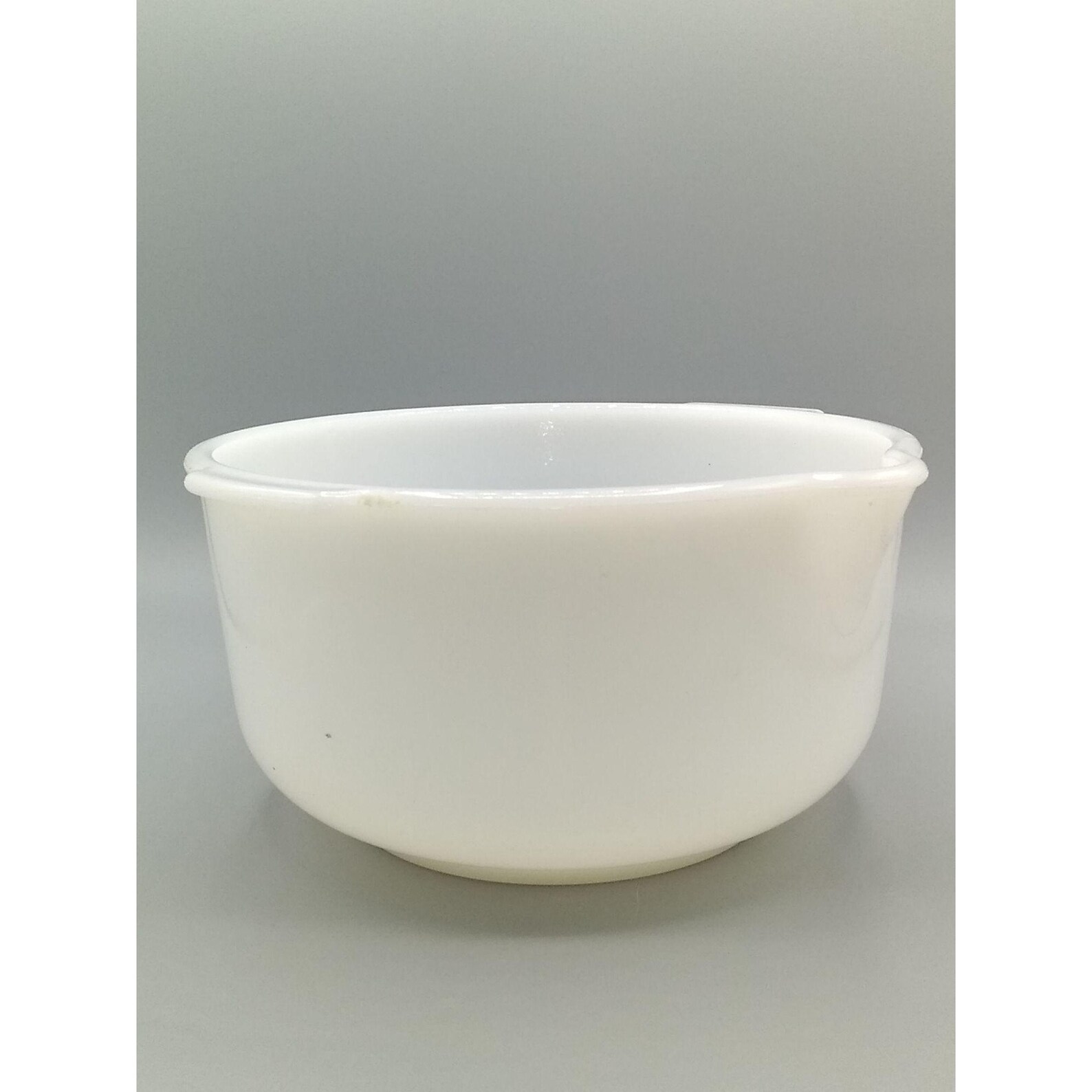 Vintage Milk Glass Mixing Bowl with Pour Spout Glasbake Made Etsy