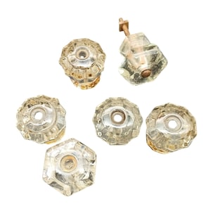 Mismatch Set Of 6 Vintage Glass Door Knobs Unique Home Decor