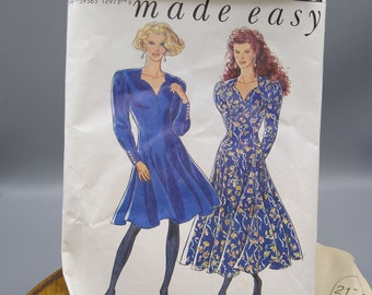 Vintage Sewing PATTERN Style 2170, Made Easy 1991 Dress, Misses Womens Size 8-18