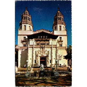 Cartolina d'epoca del monumento storico statale Hearst San Simeon, California