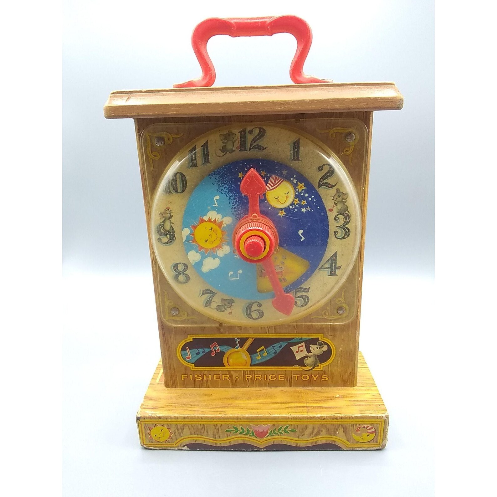Vintage Fisher Price Tick Tock Clock Musical Wind Up Teaching Etsy