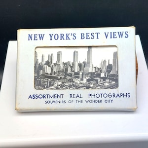 Pacote Vintage Willam Frange Nova York Melhores Vistas Preto e Branco Etiquetado Mini Fotografias Conjunto de Cartões de Lembrança