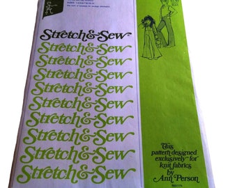 Vintage Schnittmuster Stretch and Sew 860 von Ann Person, Kinder Hose 1974, Kinderhose, Kindergröße 1-12