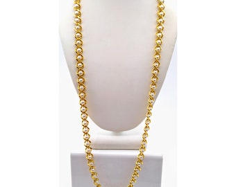 Collana classica con catena di perle Napier, ricco filo vintage color oro retrò