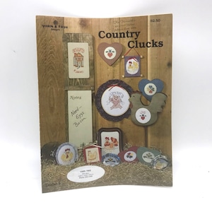Vintage Kreuzstichmuster, Country Clucks Leaflet 8, 1983 Yarn Tree Designs